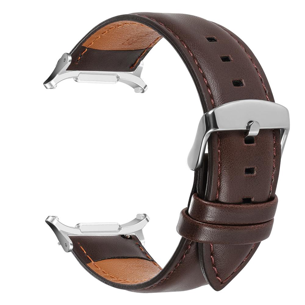 Cowhide Watch Band for Samsung Galaxy Watch Ultra 47mm No Gap Strap for Galaxy Watch 7 47mm for Men Women Soft Busines Bracelet