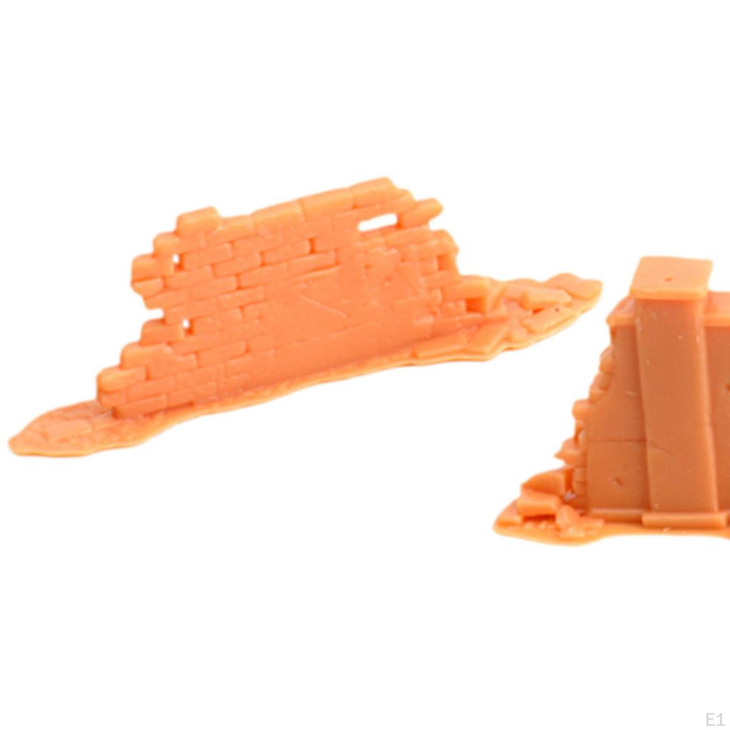 2x 1:72 Brick Walls Diorama Model Building Simulation Micro Landscape Fairy Garden Scenery Decor