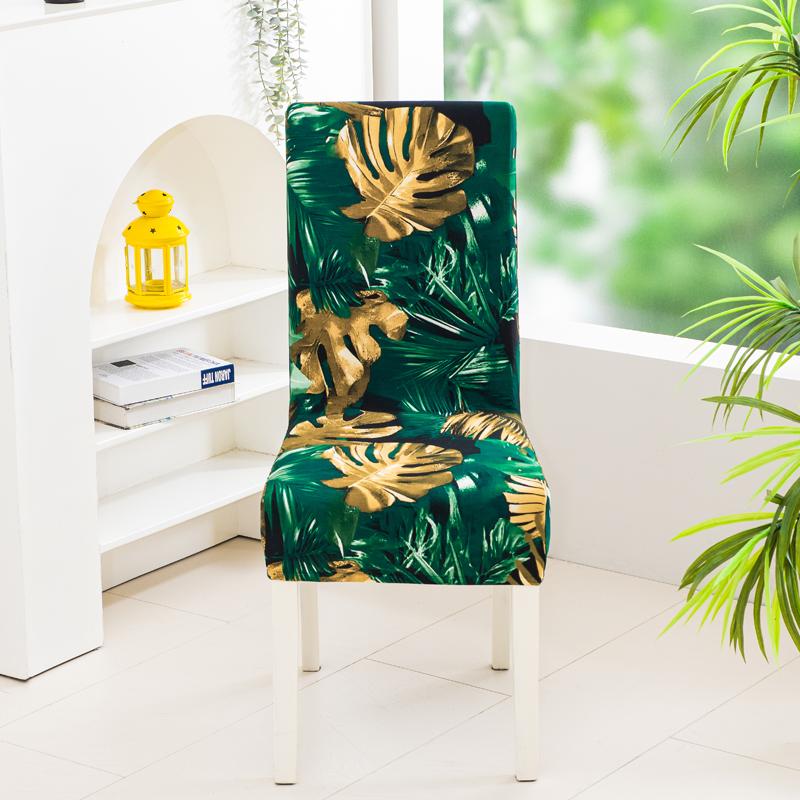 Floral Printed Stretch Chair Cover Elastic Armchair Protector For Dining Room Office Banquet Chairs