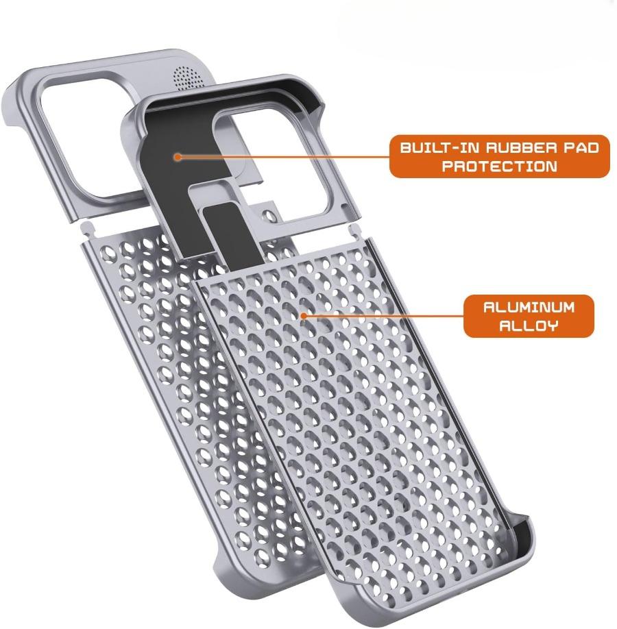 For iPhone 15 14 Plus 13 12 16 Pro Max Rimless Aluminum Metal Bumper Aromatherapy Case Anti-scratch Shockproof Fragrant Cover
