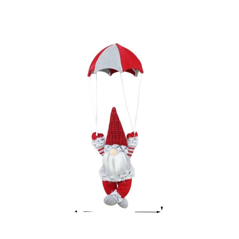 Faceless Parachuting Santa Claus Christmas Decoration for Malls and Stores