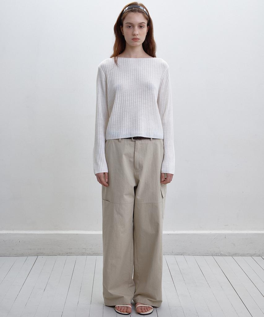 BUT'TON Boat Neck Golgi Knit (Ivory)