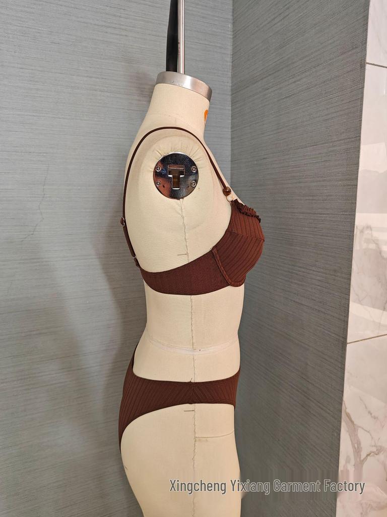 2024 European and American Solid Color Underwire Bikini - Sexy Women's Beach Swimsuit