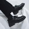 Men's leather boots autumn new British platform casual trend men's shoes formal chef work shoes low top Martin boots