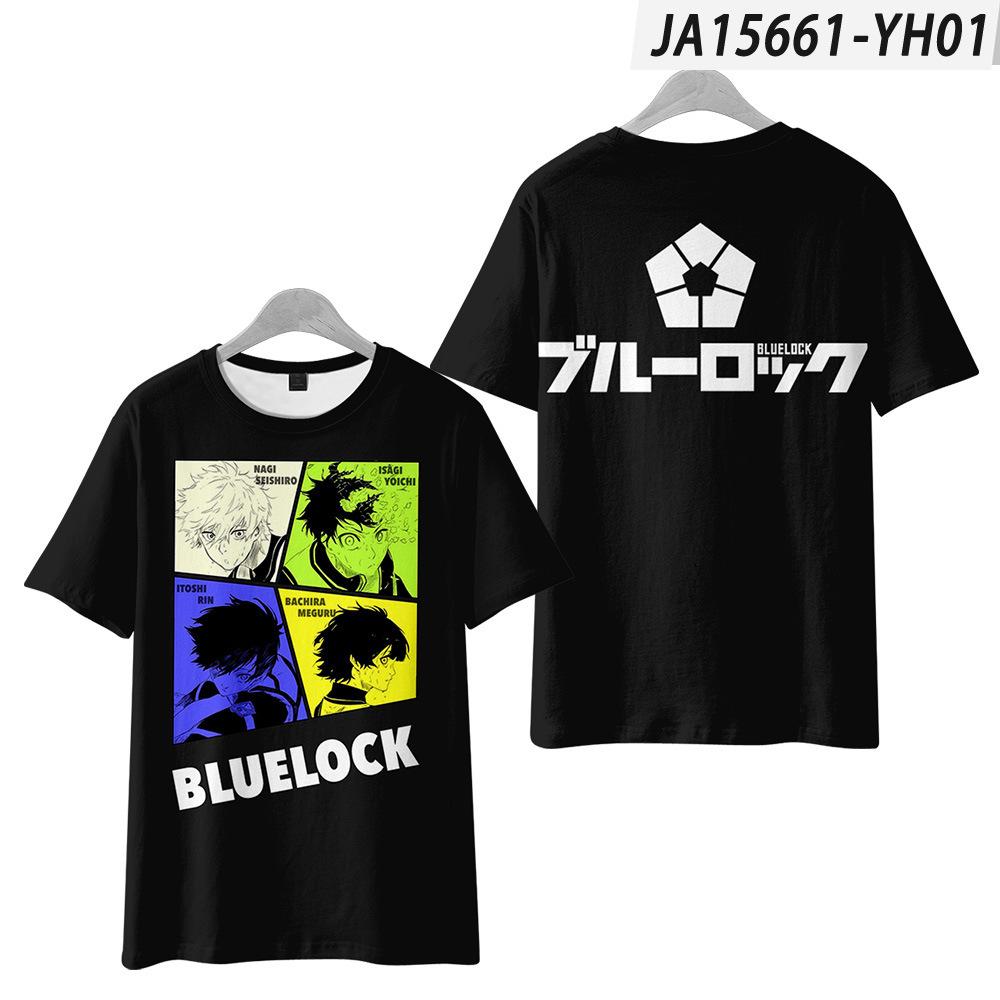

Новая мужская футболка с круглым вырезом и 3D цифровой печатью в стиле аниме, японское аниме BlueLock Синяя тюрьма S
