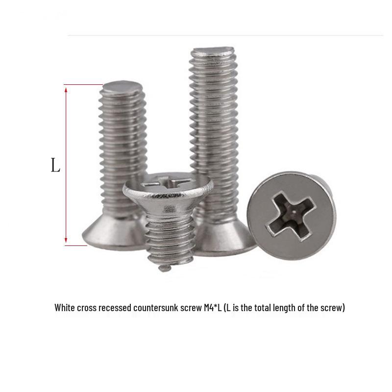 Carbon Steel Electroplated M4 Flat & Round Head Screws with Washers