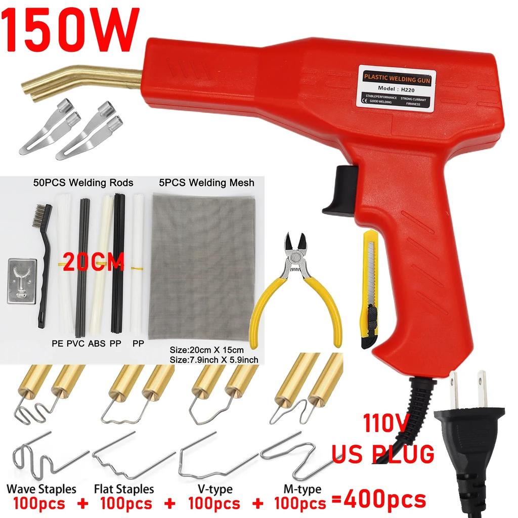 150W Plastic Welding Hot staplercar Bumper Repair Kit Hot Stapler Welding Repair Machine welding Gun