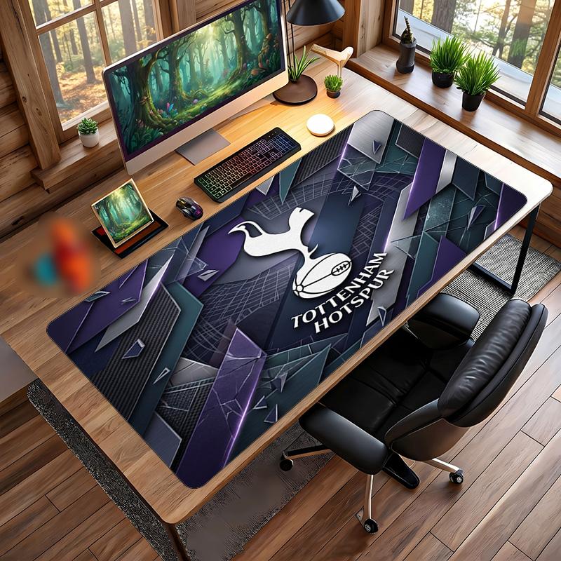 Tappetino per Mouse Grande Stampato Tottenham Hotspur, Tappetino Morbido in Gomma Antiscivolo per Scrivania da Gioco per Ufficio Laptop Computer Decorazione
