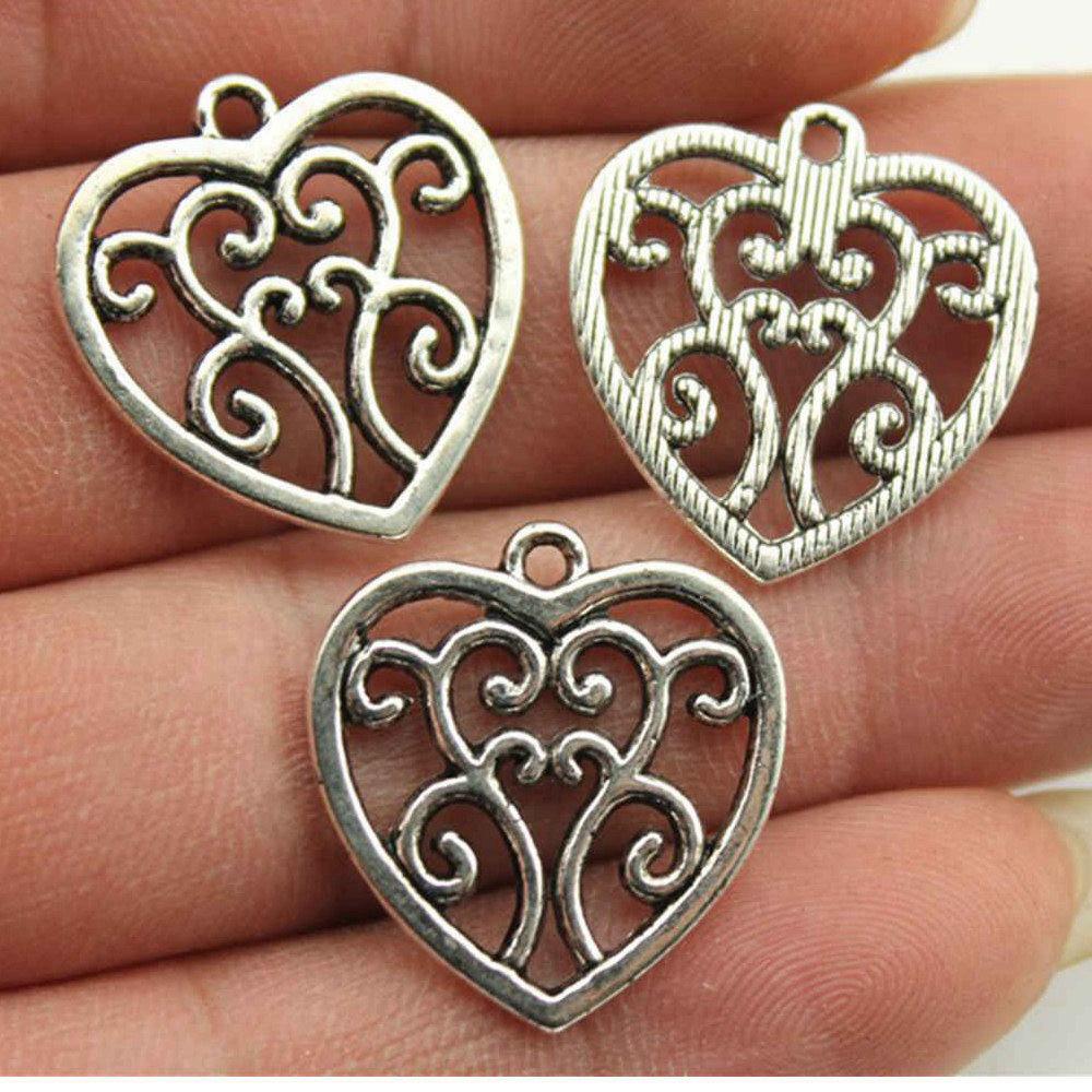 Peach Heart Love Charms Pendant Men's Jewelry Elegant Art Supplies