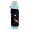 1PC Dark Black Winged Beast Fantasy Portrait Print 750ml Color Plastic Sports Water Bottle Leakproof Flip Straw Lid Suitable for Sports Office Use