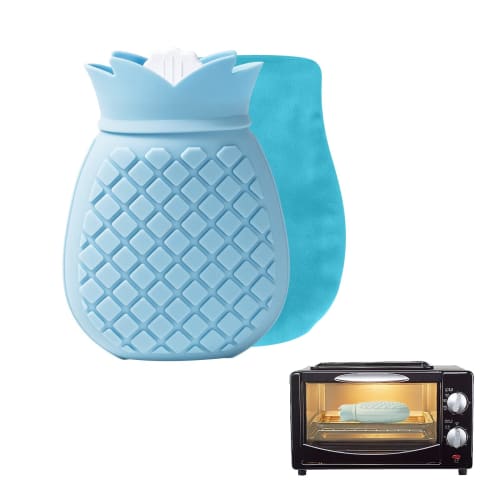 Eco-Friendly Hot Water Bottle with Water Refill, Rapid Heating Silicone, Microwaveable, Warms, Relieves Fatigue, Ideal for Menstruation, and Keeps You