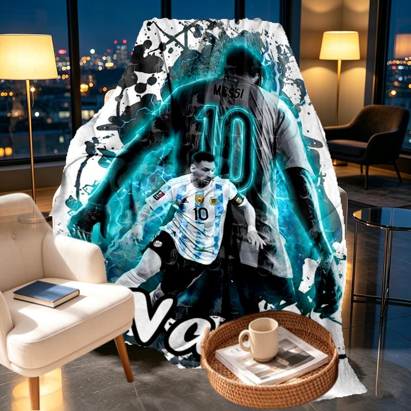 Custom Name Personalized football star Print Blankets, Home Decor, Bedroom, Sofa, Camping, Couch, Gifts for Birthday Christmas