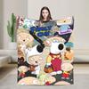 Families Peter Griffin Guys Stewie Soft Blankets Picnic Plush Throw Blanket Comfortable Bedroom Flannel Bedspread Sofa Bed Cover