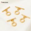 14K Gold Plated Brass OT Clasps Toggle Clasps End Connector for DIY Bracelet Necklace Jewelry Making Findings Accessories