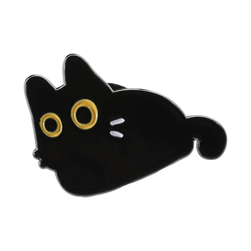 Delicado Pin Metálico con Tema Animal Broche Elegante con Forma de Gatos en Miniatura Joyería Para Accesorios de Ropa