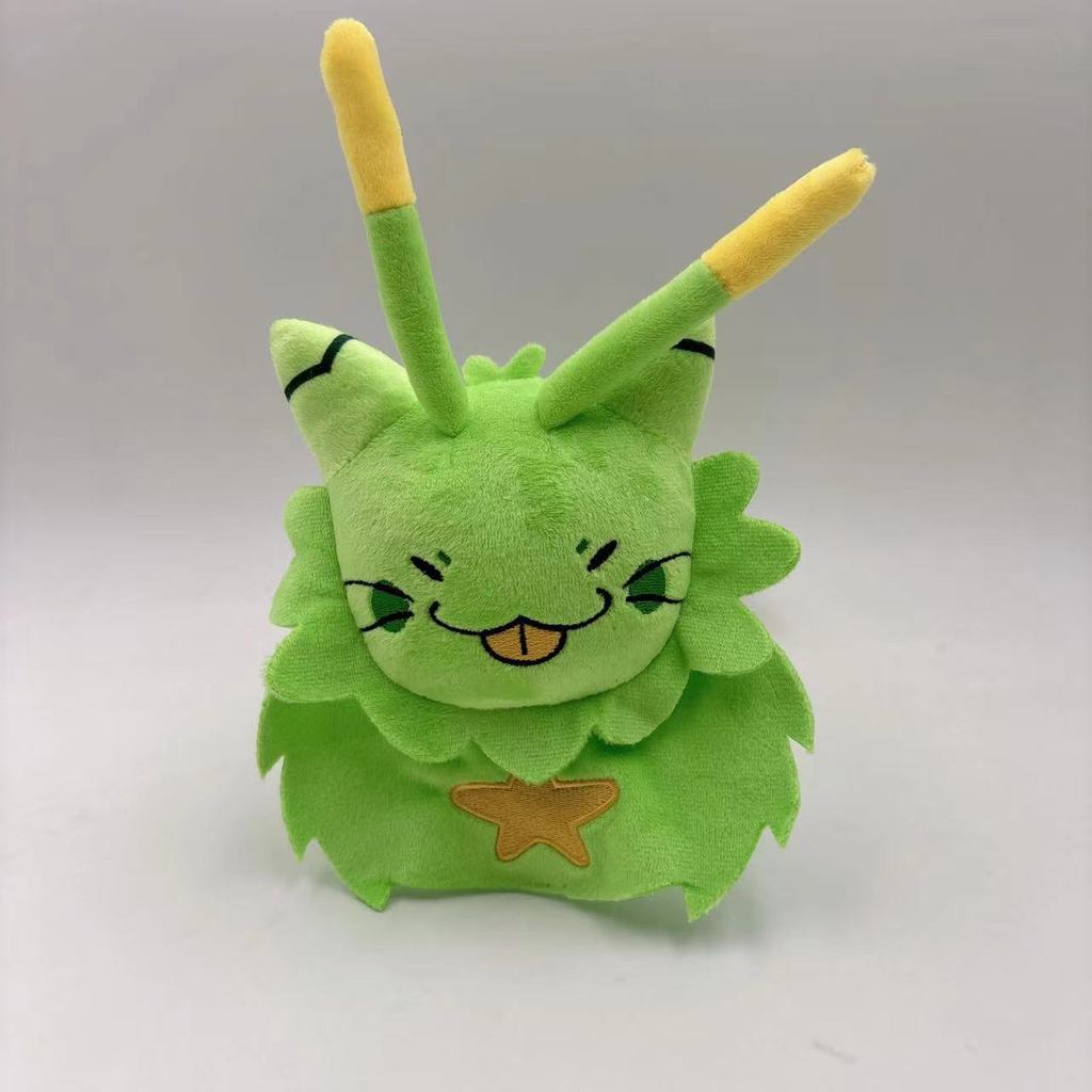 Regretevator Gnarpy Green Cat Plush Toy With Soft Short Pile For Kids And Collectors