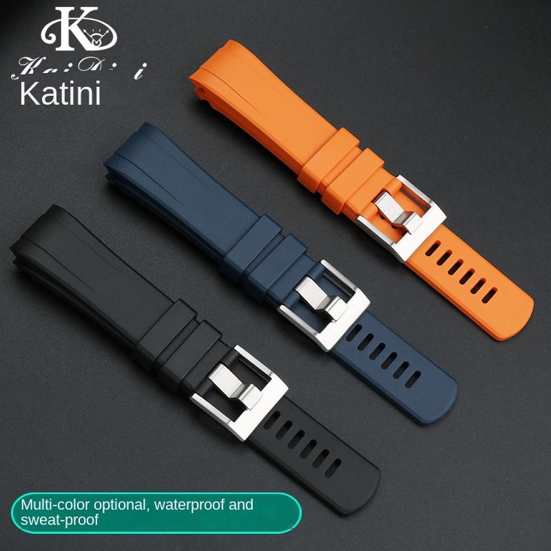 Pentru Seiko PROSPEX SSC813P1 SSC909P1 panda cauciuc capăt curbat Negru Albastru Portocaliu curea ceas Silicon impermeabil moale curea ceas bărbat