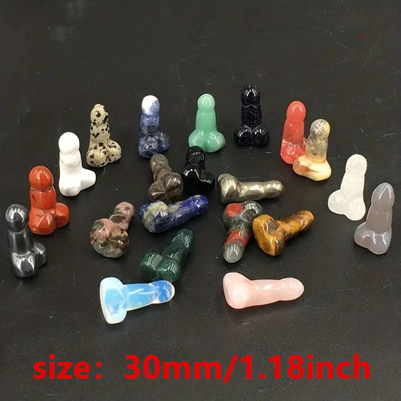 1/5pcs,Gift For Family Natural Quartz Crystal Stone Hand Carved Female Toy Handicraft Crystal Creative Accessories Lucky Stone