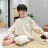 Boys' Autumn/Winter Fleece Pajama Set - Velvet, Mid/Large Kids