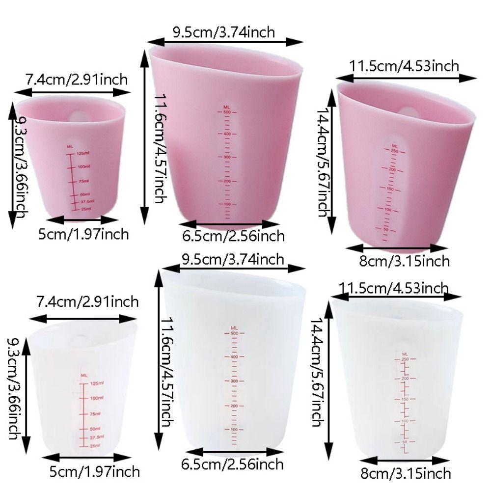 Flexible Mischbecher Doppelskala Ausgieß-Messbecher Kochgeschenke Schmelzbecher Backzubehör