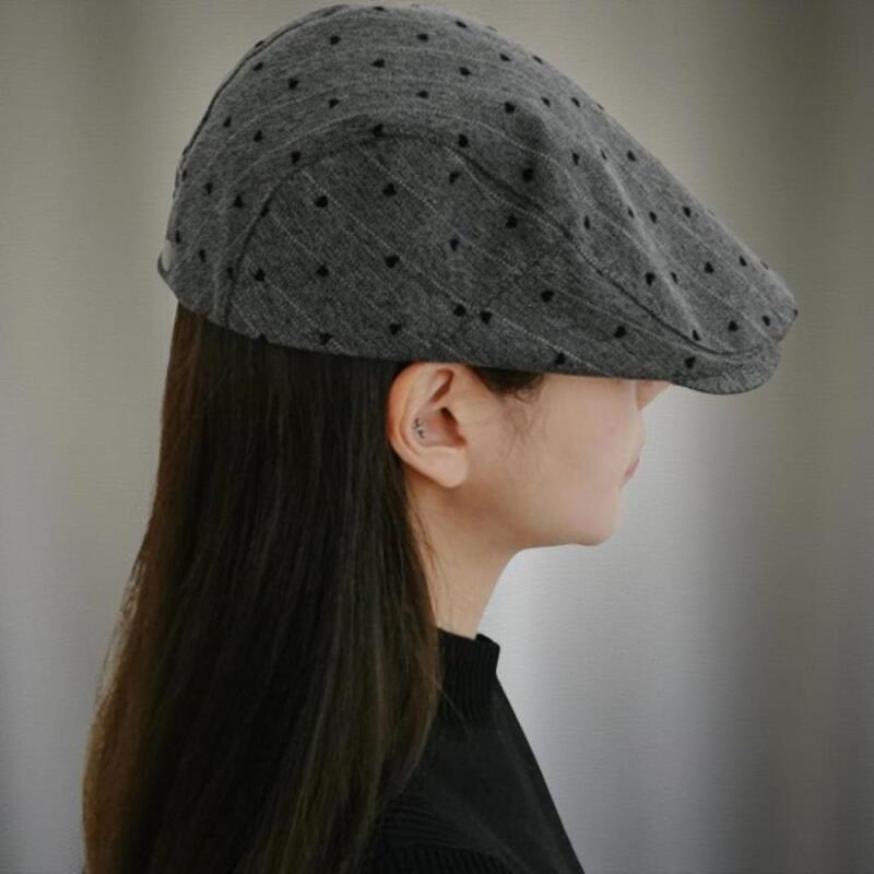 Women's Heart Dot Stripe Hunting Cap Material Hat