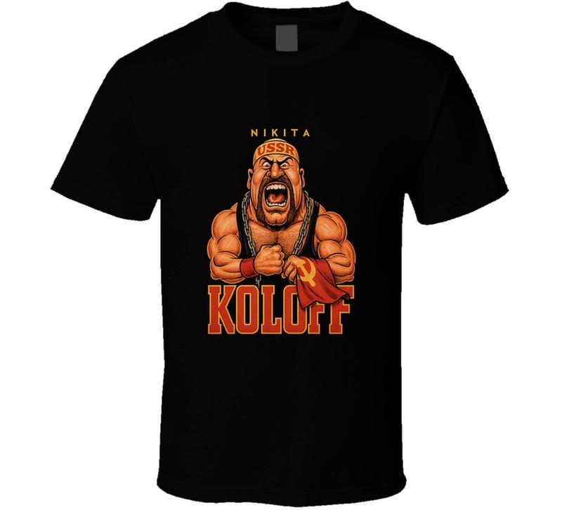 Nikolai Koloff Retro Wrestling Legend Caricature Unisex T-Shirt XL