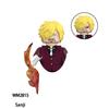 Siste versjon Byggeklosser Japan Anime Klosser Dukker Mini Action Leketøysfigurer Monteringsklosser Barnegaver