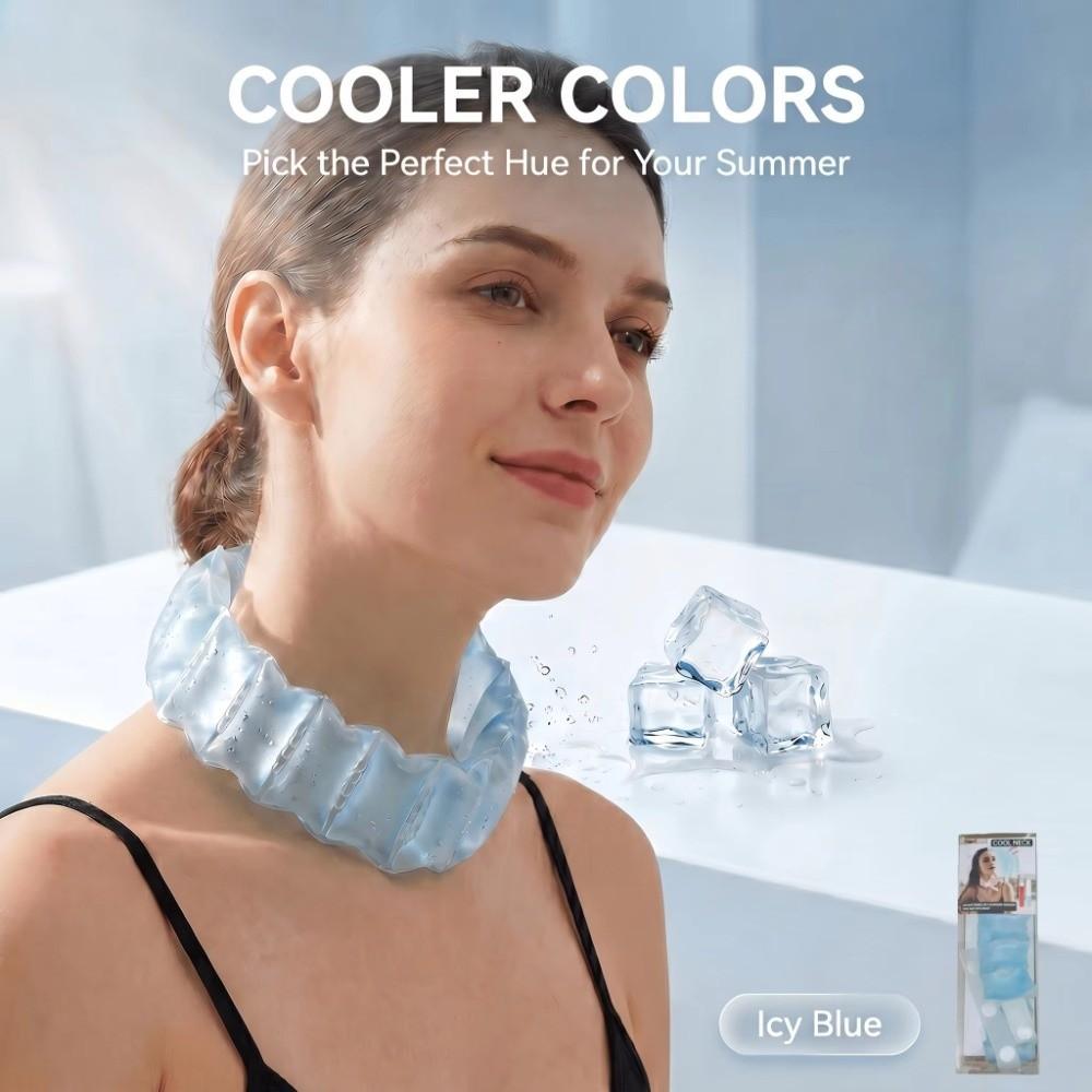 PCM Polymer Neck Cooling Tube Reusable Cooling Neck Collar Portable Ice Neck Cooler Indoor Outdoor