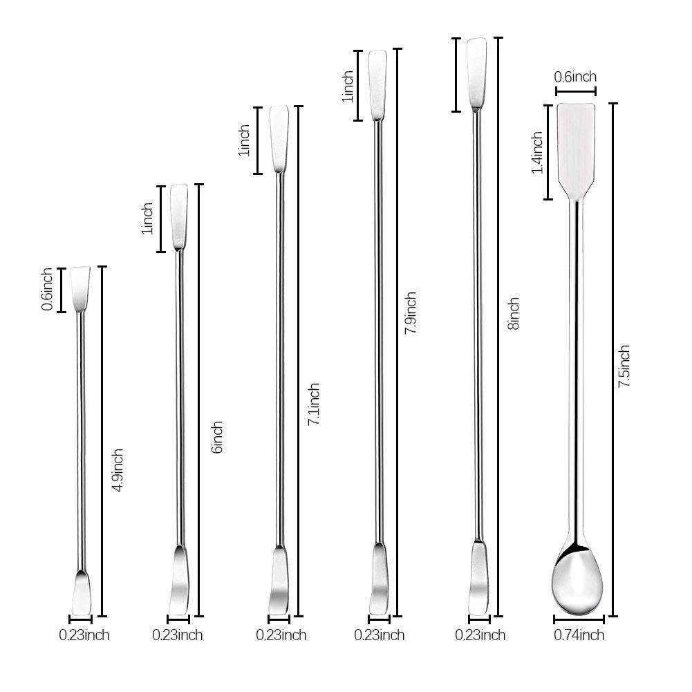 12Pcs Lab Spoon Spatula Laboratory Sampling Spoon Mixing Spat SW High Quality