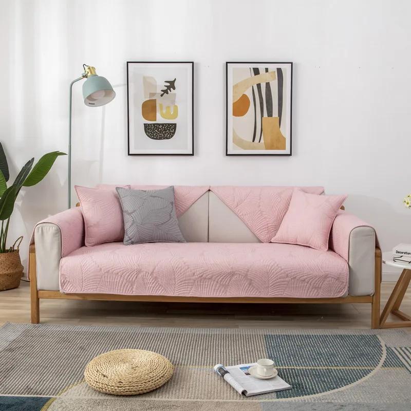 Washed Cotton Sofa Covers Universal for All Seasons Couch Mat Anti-slip Couch Protector Slipcover Removable Home Sofa Cushion