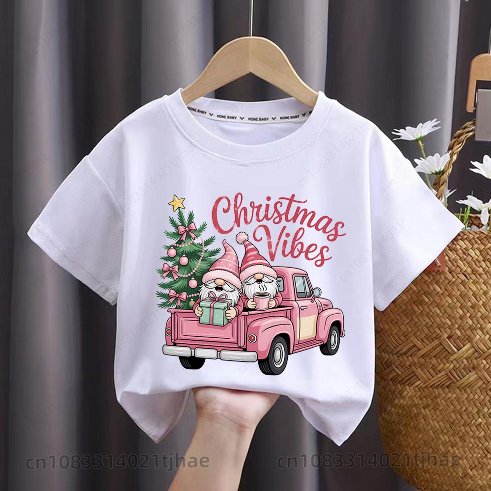 

Счастливого Рождества Лось Графика Детские Футболки для Малышей Санта Клаус Рождественская Вечеринка Футболка для Мальчиков Футболки для Девочек Топы Футболки 100