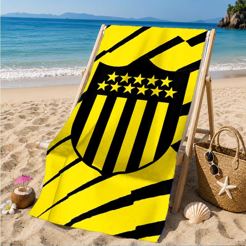 Toalla de Playa con Emblema del Club de Fútbol Peñarol, Secado Rápido, Fácil de Cuidar, Adecuada tanto para Fitness como para Vacaciones en la Playa, Esencial Deportivo