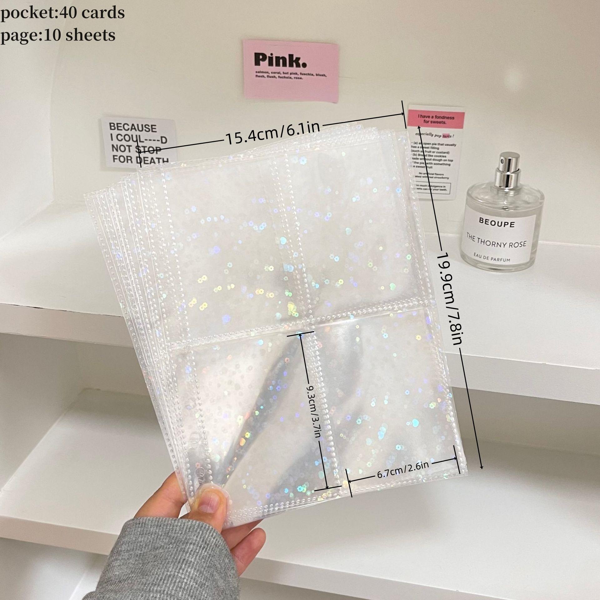 

A5 Симпатичные Ins сверкающие блестящие папки Pocards прозрачный молния Po альбом держатель для карт книга девушка рука счет книга обложка