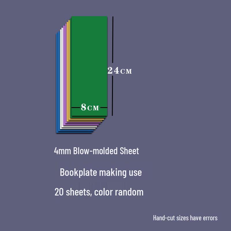 4mm Thick Blow Molding Paper Set for DIY Printmaking: Colored 4K Printing & Engraving Board