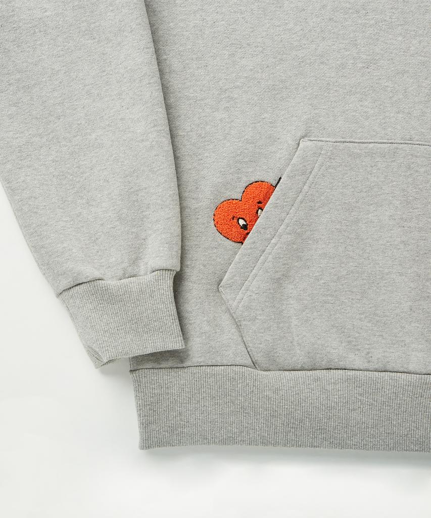 Heart Hoodie Gray