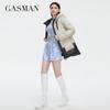 Gasman 2021 frauen Winter Jacken Kurze stehkragen Mit Kapuze Unten Jacke Weibliche Mode Nähte farbe Tasche Parkas 81058