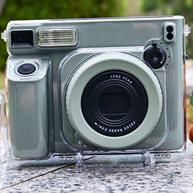 Clear Protective Case For Wide 400 Camera Durability PC Shell High Transparency Cover Housing with Lens Cover Cap