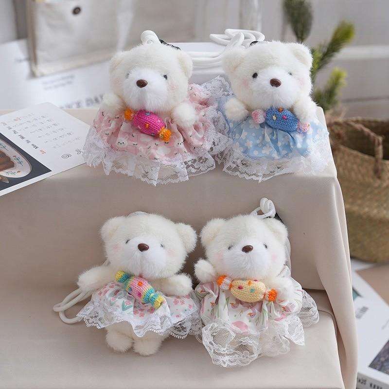 Dress Candy Small Bear Plush Doll Pendant For Girls Gifts And Decorations Bag