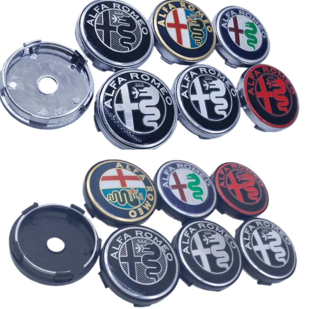 100Pcs 60mm T30 Wheel Center Cap Badge Black Logo Hub Cover Rim Car Accessories for Alfa Romeo GTAM Mito 147 156 159 166 Evx852