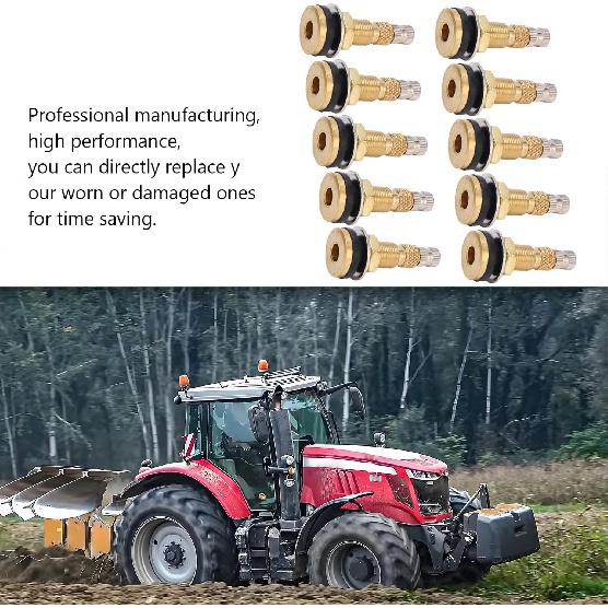 TR618A Traktor Luft-Flüssigkeits-Ventilschäfte, Tubeless-Klemmventil-Schäfte für Industrie- und Landwirtschaftsräder, Traktor, Grader (Packung mit 10)