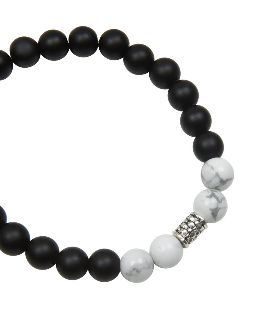 Darklight Black & White Onyx Hand Made Bracelet