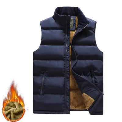 Men 'S Fleece Vest Solid Color Large Size Loose Thermal Vest Casual Vest 