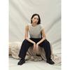 Anggae Unbalanced Twill Knit White