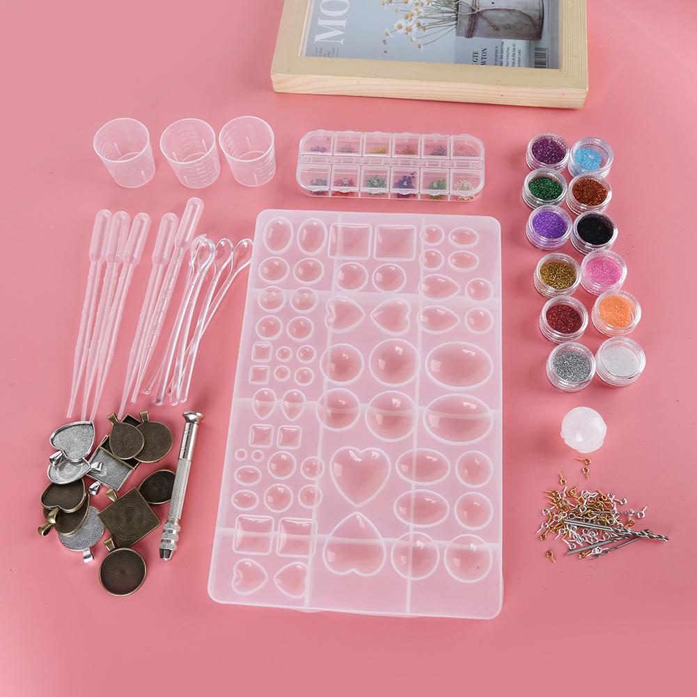 DIY Silicone Resin Jewelry Casting Molds Resin Making Kit Craft Creating Tools
