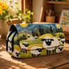 Pencil Case Students Digital Print Lamb Quilted School Office Daily Use