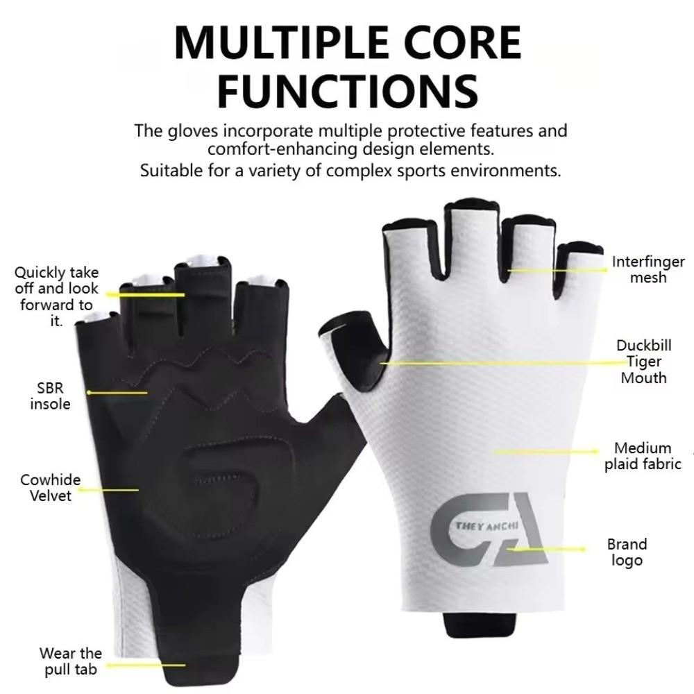Short Bike Gloves Half Finger Fitness Gloves Outdoors Sport Gloves  Men Women