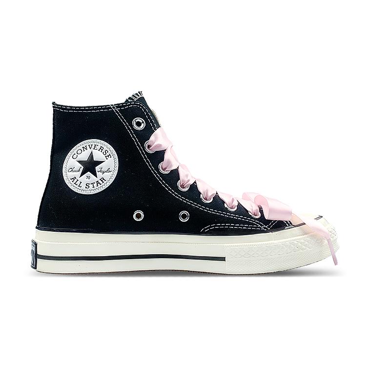 Converse 1970s High top Canvas Shoes Unisex Black Pink 162050C(Team116-)