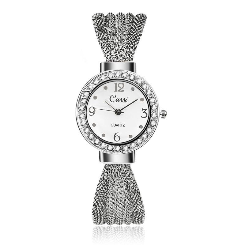Luxury Fashion Women's Quartz Watch Version Creative Girls' Watch Fashion Mesh Strap Ladies Bracelet Watch