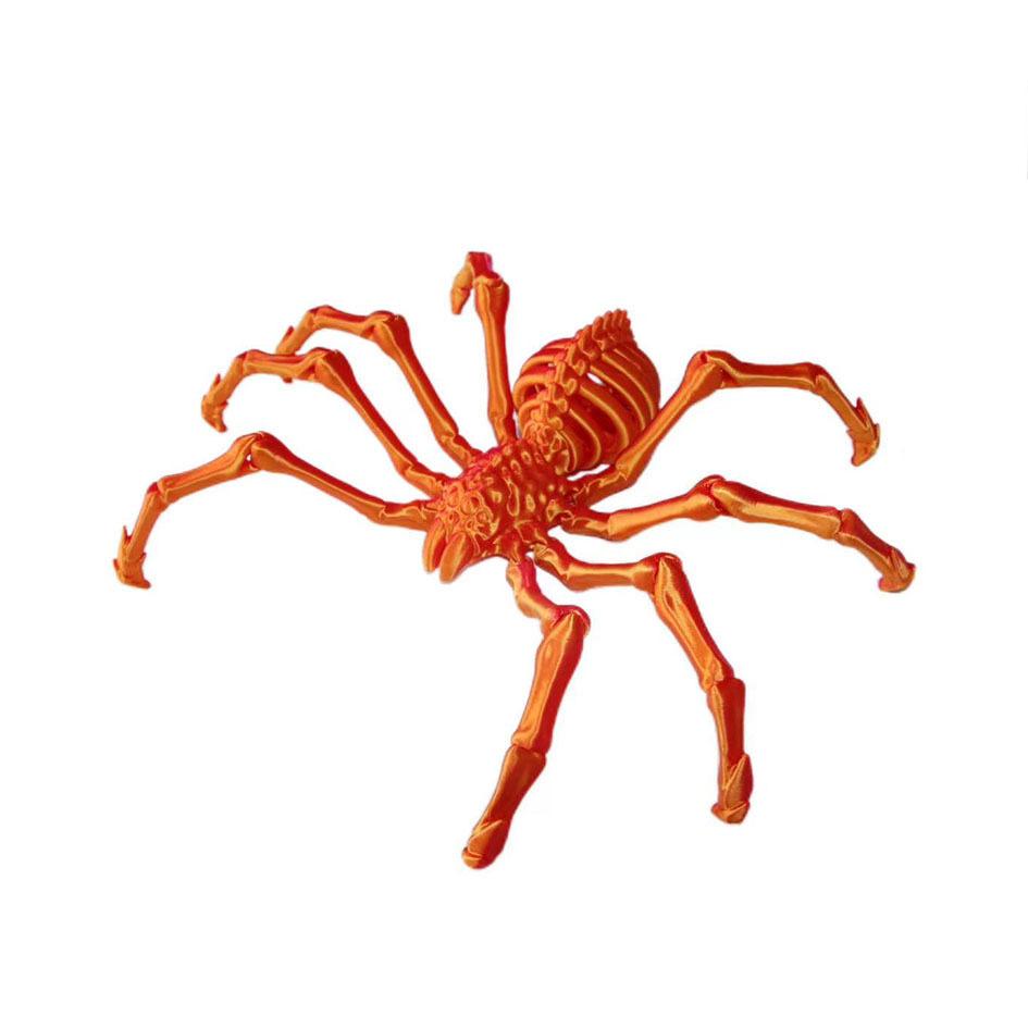 

3D Друк Пекло Скелет Тарантул Рухомі Суглоби Модель Павука, що Зменшується Іграшка Прикраси Подарунок на День Народження червоний