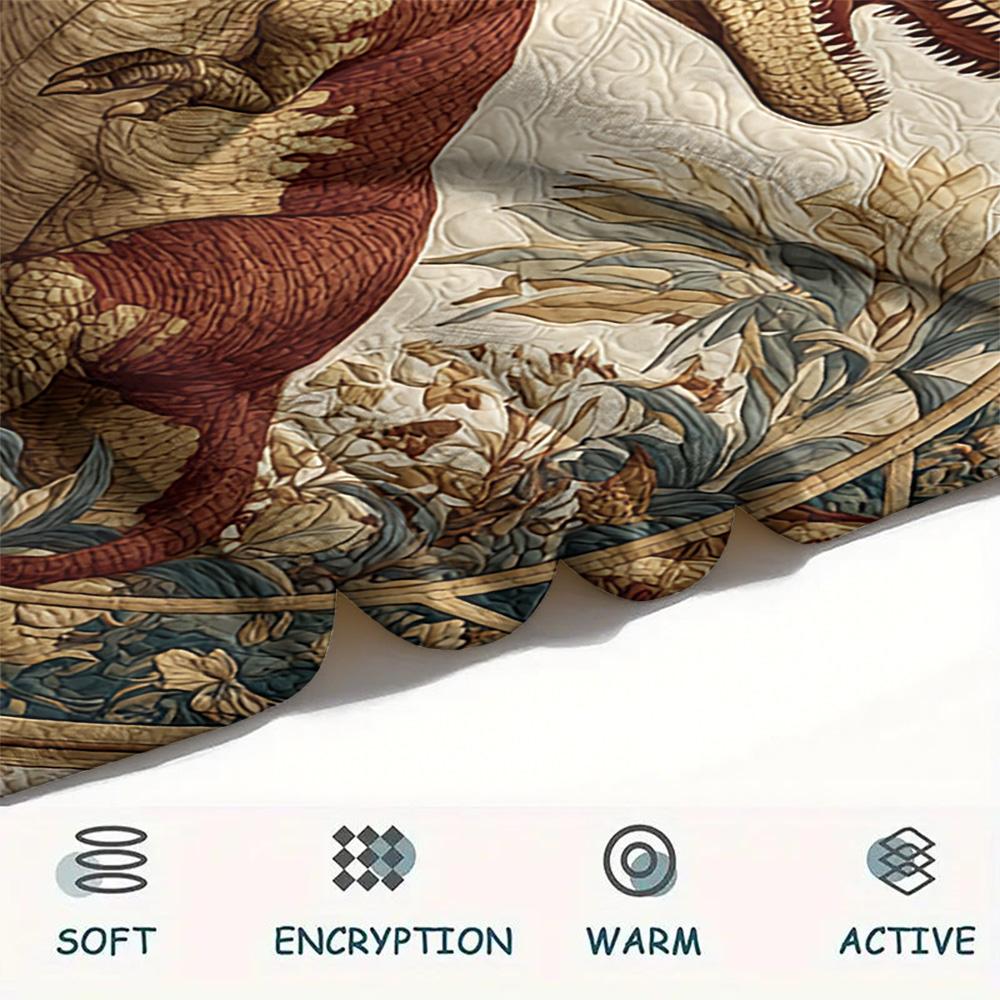 Dinosaur Print Flannel Blanket, High quality Comfortable for All Seasons, Home Decor, Warmth and Comfort, Perfect for Christmas Gifts